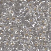 Miyuki Long Magatama Perlen 4x7mm ca8,5gr 0001 transparent silverlined Clear