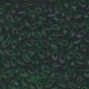 Miyuki Long Magatama Perlen 4x7mm ca8,5gr 0146F transparent matt Green