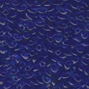 Miyuki Long Magatama Perlen 4x7mm ca8,5gr 0150 transparent Sapphire Blue
