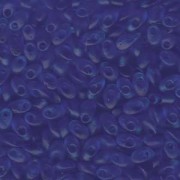 Miyuki Long Magatama Perlen 4x7mm ca8,5gr 0150F transparent matt Sapphire Blue