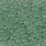 Miyuki Long Magatama Perlen 4x7mm ca8,5gr 2104F transparent matt Sea Glass Green