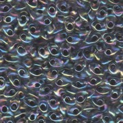 Miyuki Long Magatama Perlen 4x7mm ca8,5gr 0283 rainbow noirlined Crystal