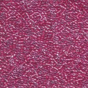 Miyuki Delica Perlen 1,6mm DB0914 inside colorlined sparkle Crystal reddish Pink 5gr