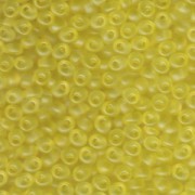 Miyuki Magatama Perlen 4mm 2101F transparent matte Pale Yellow ca 24gr