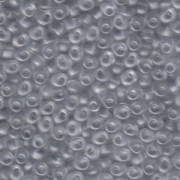 Miyuki Magatama Perlen 4mm 2106F transparent matte Pale Grey ca 24gr