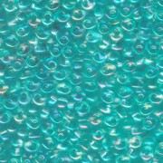 Miyuki Magatama Perlen 4mm 2154 transparent irisierend Mintgreen ca 24gr