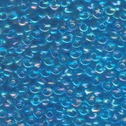 Miyuki Magatama Perlen 4mm 2155 transparent irisierend Light Blue ca 24gr