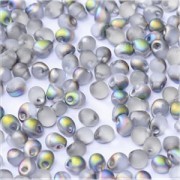 Miyuki Tropfen Perlen 3,4mm Czech Coating 4557 matt Crystal Vitrail ca 10 gr