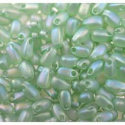 Miyuki Tropfen Perlen 3x5,5mm 2134F matt sea glass Green ca 25gr
