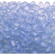 Miyuki Tropfen Perlen 3x5,5mm 2135F matt transparent rainbow light Sapphire ca 25gr