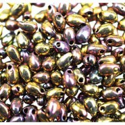 Miyuki Tropfen Perlen 3x5,5mm 0462 metallic Gold Violet ca 25gr