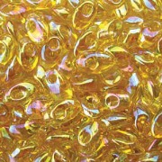 Miyuki Long Magatama Perlen 4x7mm ca8,5gr 0251 rainbow light Gold Crystal