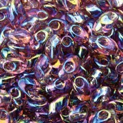Miyuki Long Magatama Perlen 4x7mm ca8,5gr 0256 transparent rainbow Amethyst