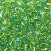 Miyuki Long Magatama Perlen 4x7mm ca8,5gr 0258 transparent rainbow Lime