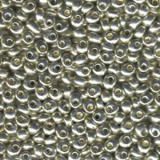Miyuki Magatama Perlen 4mm 1051 galvanized Silver ca 24gr