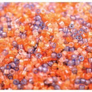 Miyuki Delica Perlen Neon Mix02 1,6mm DB2062 luminous Orange Sands ca 5gr