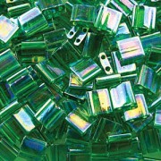 Miyuki Tila Perlen 5mm transparent luster Green TL0179 ca 7,2gr