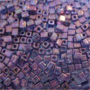 Miyuki Würfel Perlen, Cube, Square Beads 4mm 1884 luster Violet Gold 20gr