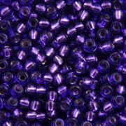 Miyuki Rocailles Perlen 2,2mm 1347 oder 9660-874 silverlined dark Lilac ca 10gr
