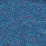 Miyuki Rocailles Perlen 2,2mm 0149FR oder 9660-464 transparent matt rainbow Aqua ca 10gr
