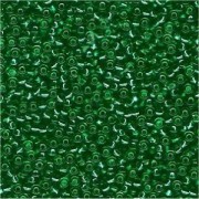 Miyuki Rocailles Perlen 2mm 0017 transparent silverlined Emerald Green 12gr