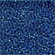 Miyuki Rocailles Perlen 2mm 0019 transparent silverlined Sapphire Blue 12gr