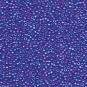 Miyuki Rocailles Perlen 2mm 0150FR transparent rainbow matt Sapphire Blue 12gr