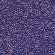 Miyuki Rocailles Perlen 2mm 0151FR transparent rainbow matt Cobalt Blue 12gr