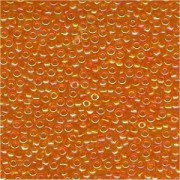 Miyuki Rocailles Perlen 2mm 0253 transparent rainbow Orange Gold 12gr