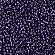 Miyuki Rocailles Perlen 2mm 1446 transparent silverlined Royal Purple 12gr