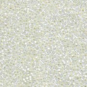Miyuki Rocailles Perlen 1,5mm 0551 gilt lined White Opal ca 11gr