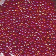 Miyuki Rocailles Perlen 3mm 0141 FR transparent matte rainbow Red ca 13gr