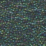 Miyuki Rocailles Perlen 3mm 0179 transparent rainbow Green-Gold ca 13gr