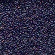 Miyuki Rocailles Perlen 3mm 0401FR opaque matte rainbow Black ca 13gr