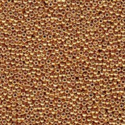 Miyuki Rocailles Perlen 3mm 4203 Duracoat galvanized Yellow Gold ca 22gr
