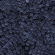 Miyuki Würfel Perlen, Cube, Square Beads 3mm 2001 metallic matt Blue - Grey 20gr