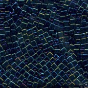Miyuki Würfel Perlen, Cube, Square Beads 3mm 0452 metallic rainbow Midnight Blue 20gr