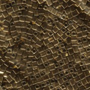 Miyuki Würfel Perlen, Cube, Square Beads 3mm 0457 metallic Bronze 20gr