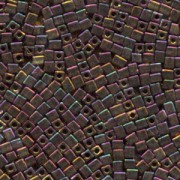 Miyuki Würfel Perlen, Cube, Square Beads 3mm 0462 metallic rainbow Gold - Violet - Green 20gr