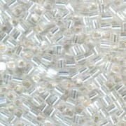 Miyuki Würfel Perlen, Cube, Square Beads 4mm 0001 transparent silverlined Clear 20gr
