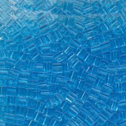Miyuki Würfel Perlen, Cube, Square Beads 1,8mm 0148 transparent Blue Topaz 12gr