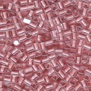 Miyuki Würfel Perlen, Cube, Square Beads 1,8mm 0204 insinde colorlined Salmon Pink 12gr