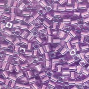 Miyuki Würfel Perlen, Cube, Square Beads 1,8mm 0222 insinde colorlined Lavender 12gr