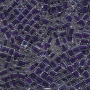 Miyuki Würfel Perlen, Cube, Square Beads 1,8mm 0223 insinde colorlined Grape 12gr