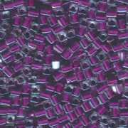 Miyuki Würfel Perlen, Cube, Square Beads 4mm 0243 insinde colorlined Purple 20gr