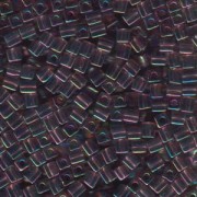 Miyuki Würfel Perlen, Cube, Square Beads 4mm 0256 transparent rainbow Light Amethyst 20gr