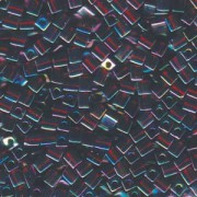 Miyuki Würfel Perlen, Cube, Square Beads 4mm 0257 transparent rainbow Dark Amber 20gr