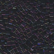 Miyuki Würfel Perlen, Cube, Square Beads 1,8mm 0455 metallic rainbow Green Blue Violet 12gr