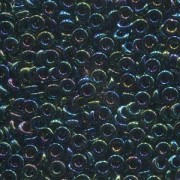 Miyuki Spacer Perlen 3X1,3mm metallic rainbow Blue ca 10 gr
