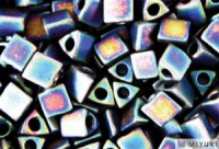 Miyuki Perlen Sharp Triangle Beads 2,5mm 0401FR opaque matt rainbow Black 13 Gr.